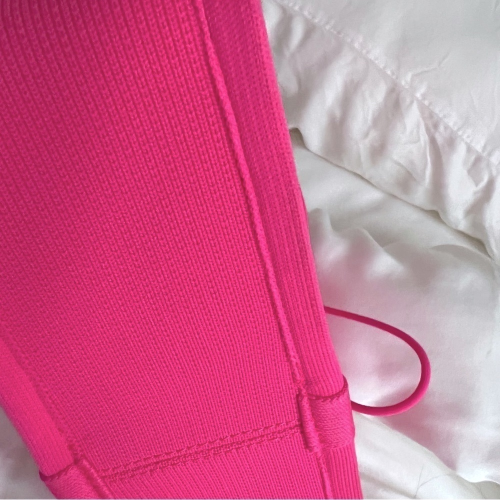 NEW! Alexander Wang Neon Bubblegum Pink Ryan Small Ribbed Knit Bag Satchel FWRD - Picture 7 of 12